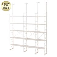 幅180cmセット 【棚板15枚】突っ張り壁面収納Nポルダ3連