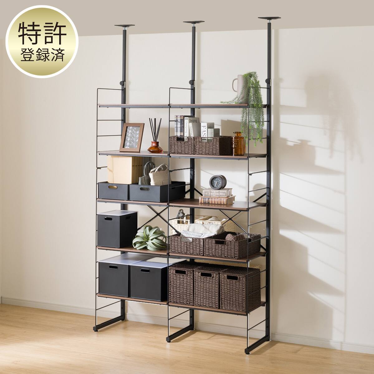 新品未開封　壁面収納棚　2セット 2×6材 棚セット 棚板～600㎜｜【ディアウォール公式】賃貸でも安心。壁
