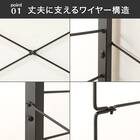 幅120cmセット奥行深 【幅60+60/棚板10枚】突っ張り壁面収納Nポルダディープ2(NP01)2連 ミドルブラウン 7枚目画像