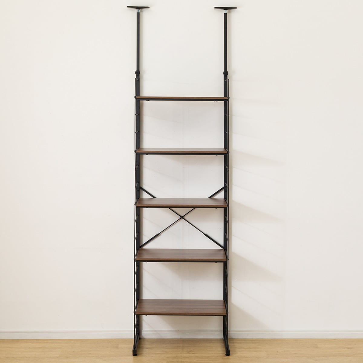 突っ張り壁面収納 Nポルダディープ2 (幅60cm NP01 ミドルブラウン