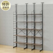 幅140cmセット 【幅40+40+60/棚板15枚】突っ張り壁面収納Nポルダ3連