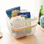 スチールメッシュバスケット EM(スクエア ホワイト) 1枚目画像