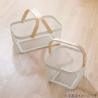 スチールメッシュバスケット EM(スクエア ホワイト) 9枚目画像