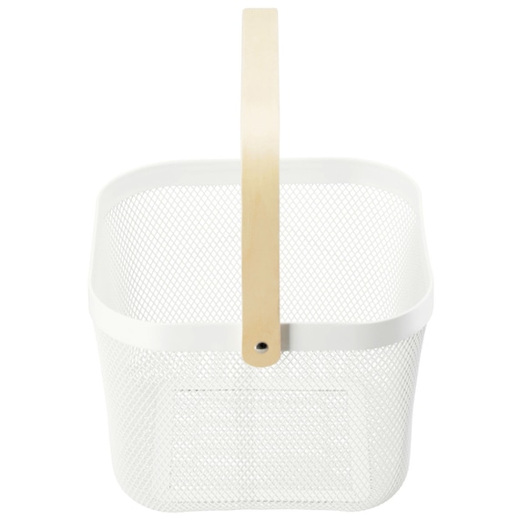 スチールメッシュバスケット EM(スクエア ホワイト) 11枚目画像