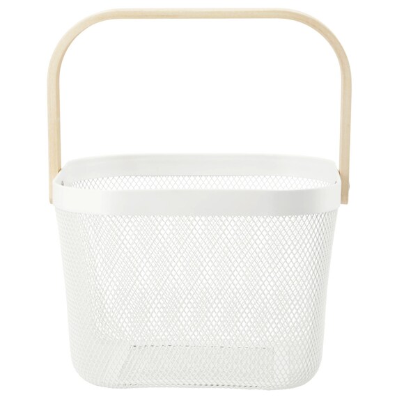 スチールメッシュバスケット EM(スクエア ホワイト) 12枚目画像