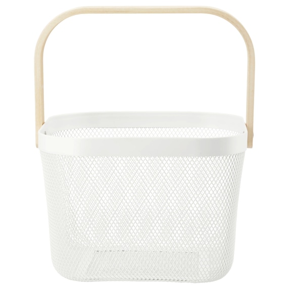 スチールメッシュバスケット EM(スクエア ホワイト) 12枚目画像