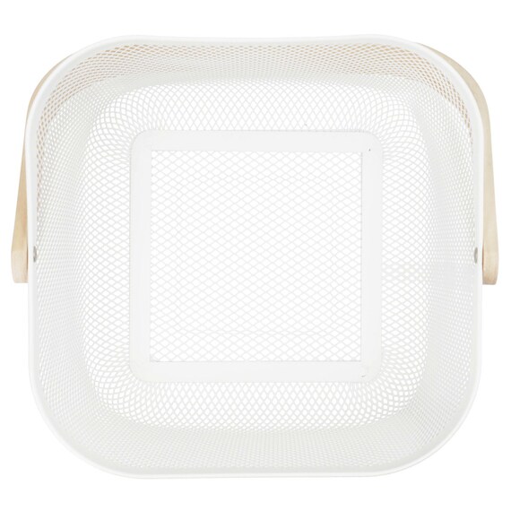 スチールメッシュバスケット EM(スクエア ホワイト) 13枚目画像