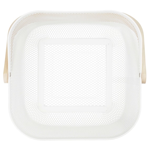 スチールメッシュバスケット EM(スクエア ホワイト) 13枚目画像