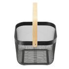 スチールメッシュバスケット EM(スクエア ブラック) 11枚目画像