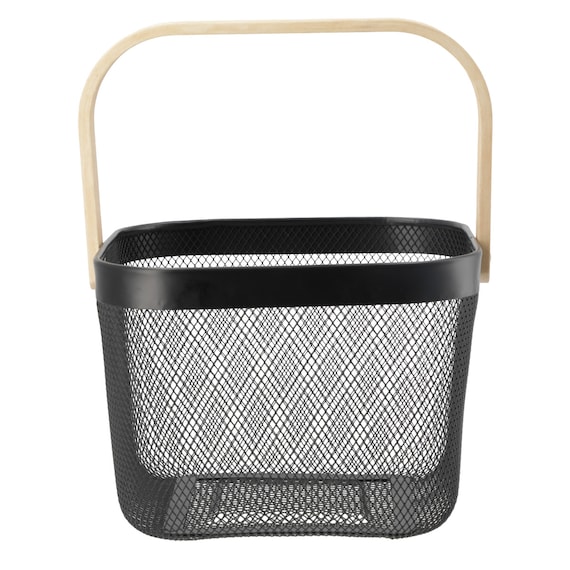 スチールメッシュバスケット EM(スクエア ブラック) 12枚目画像