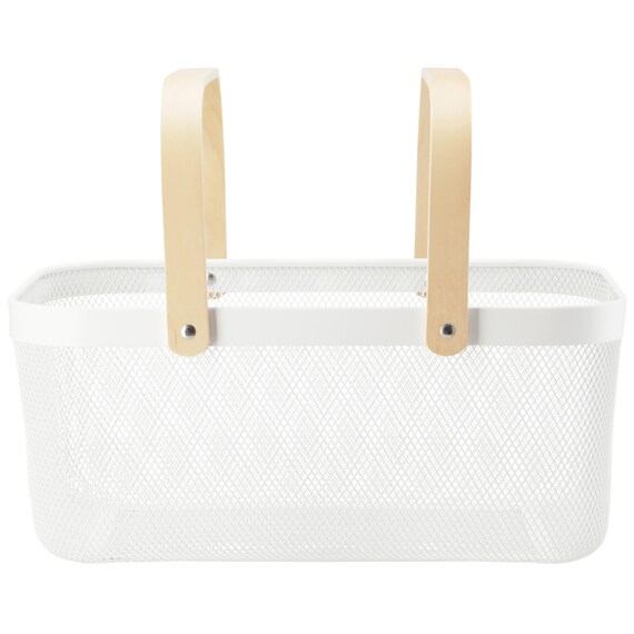 スチールメッシュバスケット EM(長方形 ホワイト) 11枚目画像