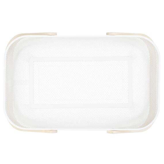 スチールメッシュバスケット EM(長方形 ホワイト) 12枚目画像