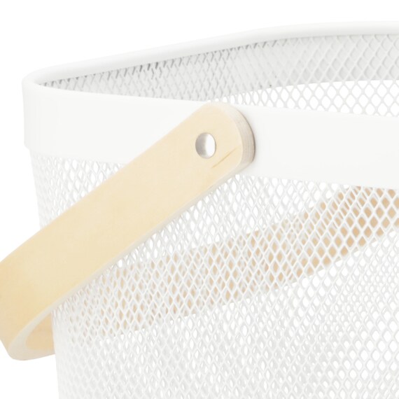 スチールメッシュバスケット EM(長方形 ホワイト) 13枚目画像