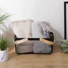 スチールメッシュバスケット EM(長方形 ブラック) 2枚目画像