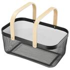 スチールメッシュバスケット EM(長方形 ブラック) 10枚目画像