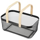 スチールメッシュバスケット EM(長方形 ブラック) 10枚目画像