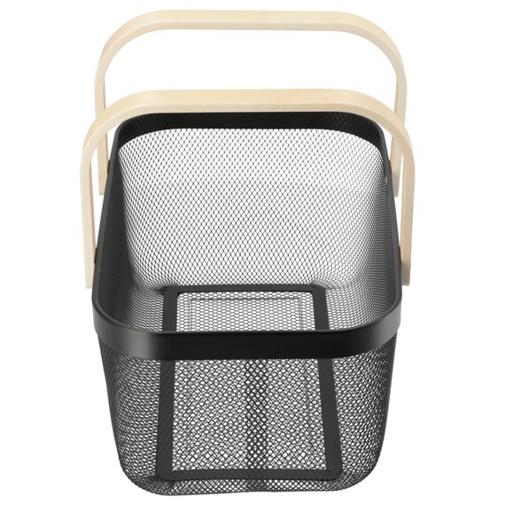 スチールメッシュバスケット EM(長方形 ブラック) 11枚目画像