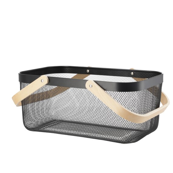スチールメッシュバスケット EM(長方形 ブラック) 13枚目画像