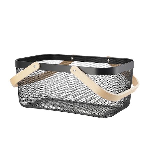 スチールメッシュバスケット EM(長方形 ブラック) 13枚目画像