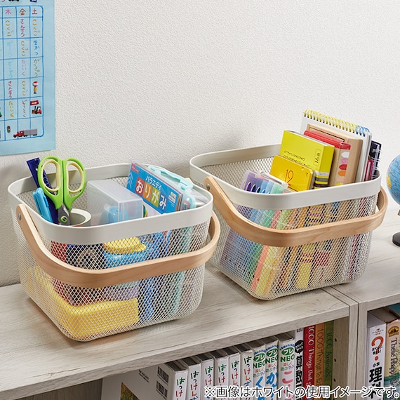 スチールメッシュバスケット EM(長方形 ブラック) 17枚目画像