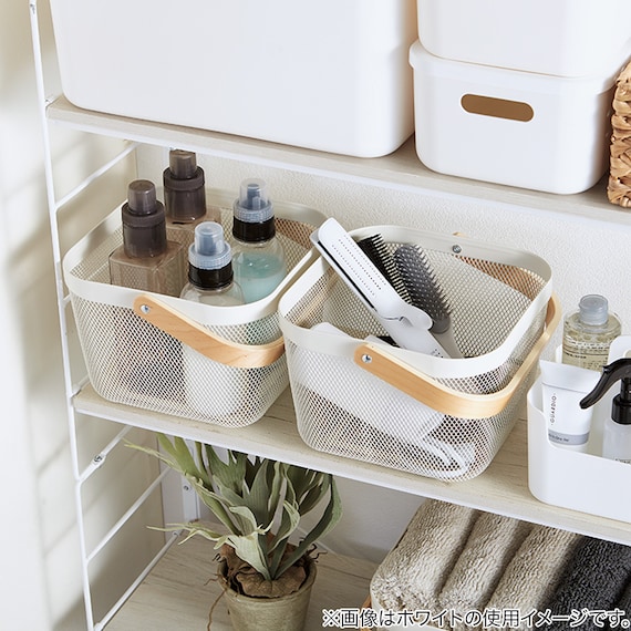 スチールメッシュバスケット EM(長方形 ブラック) 18枚目画像