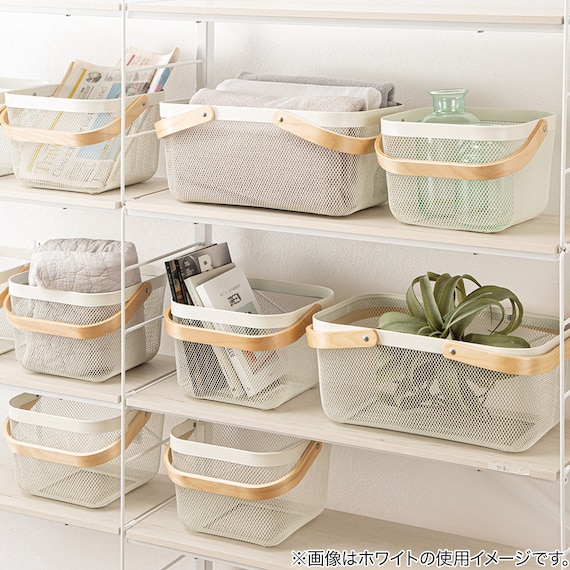 スチールメッシュバスケット EM(長方形 ブラック) 19枚目画像