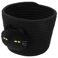 バスケット18cm　(ブラック デコネコ DH25)