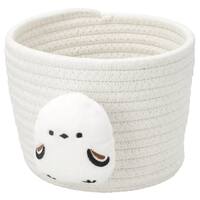 バスケット18cm　(ホワイト シマエナガ DH25)