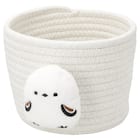 バスケット18cm (ホワイト シマエナガ DH25) 1枚目画像