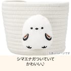 バスケット18cm (ホワイト シマエナガ DH25) 2枚目画像