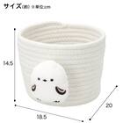 バスケット18cm　(ホワイト シマエナガ DH25) 3枚目画像