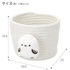 バスケット18cm (ホワイト シマエナガ DH25) 3枚目画像