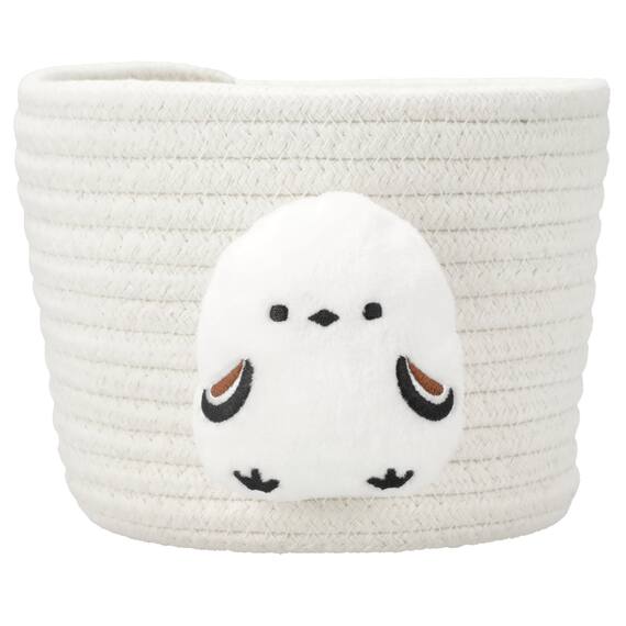 バスケット18cm　(ホワイト シマエナガ DH25) 4枚目画像