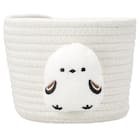 バスケット18cm (ホワイト シマエナガ DH25) 4枚目画像