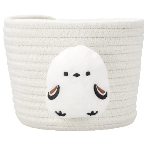 バスケット18cm (ホワイト シマエナガ DH25) 4枚目画像