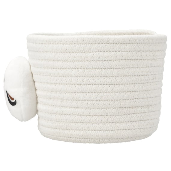 バスケット18cm (ホワイト シマエナガ DH25) 5枚目画像