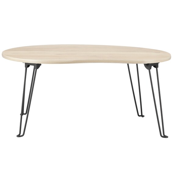 体にフィットする豆型テーブル(LM01 7550 ナチュラル) 3枚目画像