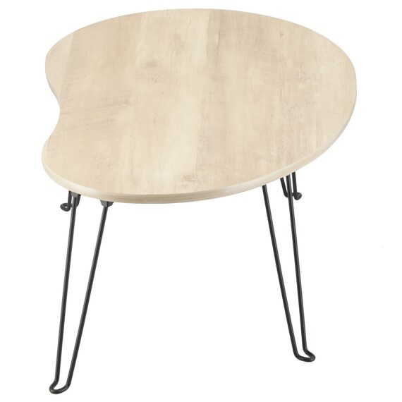 体にフィットする豆型テーブル(LM01 7550 ナチュラル) 4枚目画像