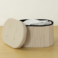 収納になる折りたたみスツール(W58 モカ)