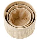 3個セットバスケット マル FL10(アイボリー) 2枚目画像