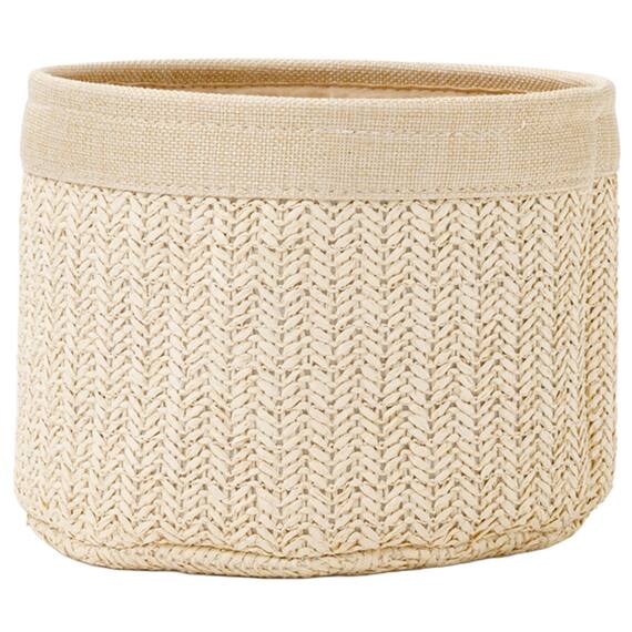 3個セットバスケット マル FL10(アイボリー) 4枚目画像