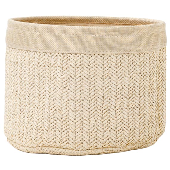 3個セットバスケット マル FL10(アイボリー) 4枚目画像