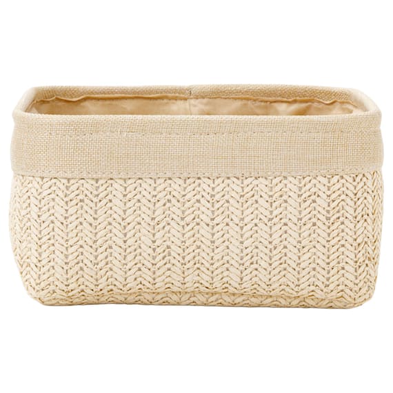 3個セットバスケット カク FL10(アイボリー) 4枚目画像