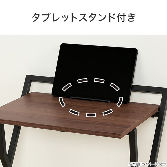 折り畳みができる サイドテーブル(YO01 ミドルブラウン) 3枚目画像