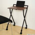 折り畳みができる サイドテーブル(YO01 ミドルブラウン) 6枚目画像