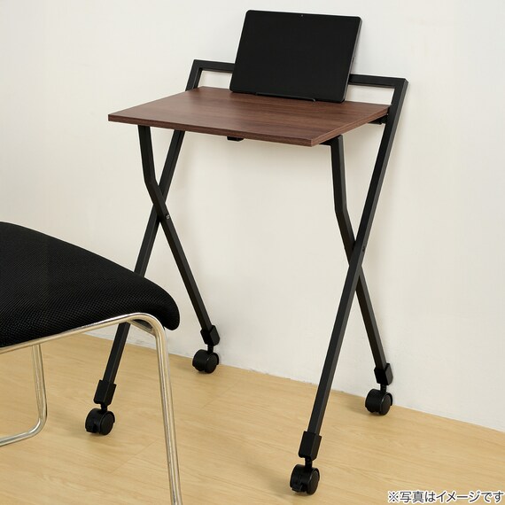 折り畳みができる サイドテーブル(YO01 ミドルブラウン) 6枚目画像