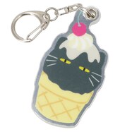 ミラー付きアクリルチャーム(デコネコ カップアイス ミラー)