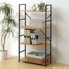 スチールオープンシェルフ (木棚4段 幅59cm ライトブラウン/ブラック) 1枚目画像