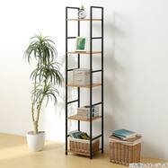 スチールオープンシェルフ(木棚5段 幅30cm)