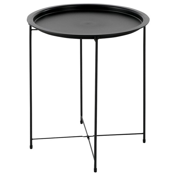 円形 サイドテーブル 直径47cm(ブラック) 3枚目画像